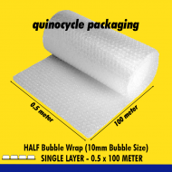 HALF Roll Easy Packing Air Bubble Wrap 10mm (Single Layer) 0.5 x 100 meter